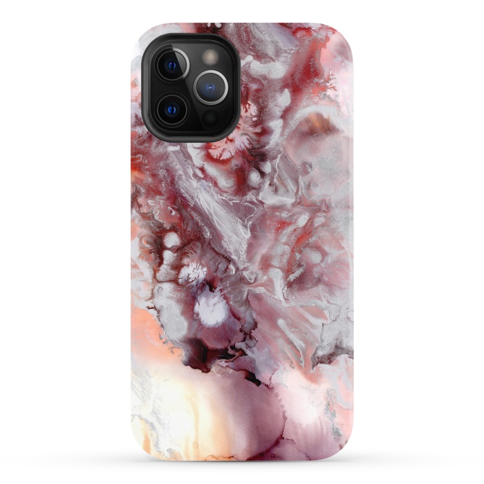 iPhone 12 Pro StrongFit Alcohol Ink Fire   by Tigatiga