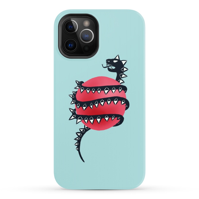 iPhone 12 Pro StrongFit Cool Evil Black Dragon Snake Monster by Boriana Giormova