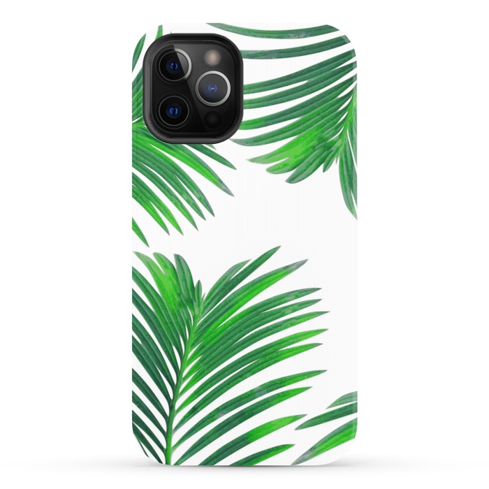 iPhone 12 Pro StrongFit Green Palm Leaves by Zala Farah