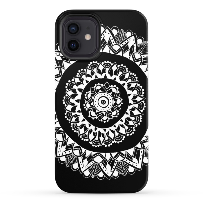 iPhone 12 StrongFit Full Moon Mandala by Tangerine-Tane