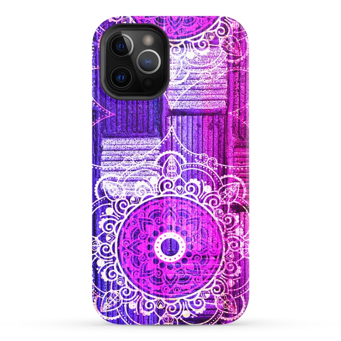 iPhone 12 Pro StrongFit Purple Tapestry by Rossy Villarreal