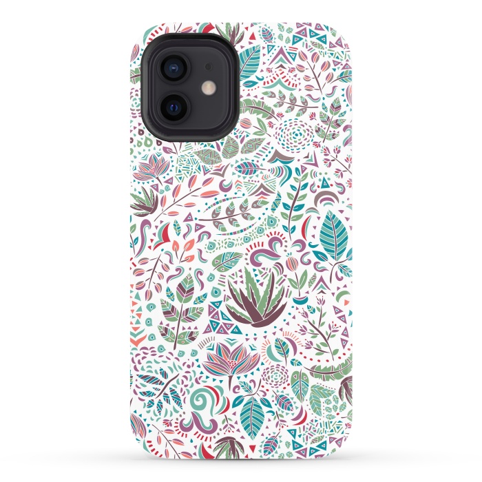 iPhone 12 StrongFit Botanical Doodles by Pom Graphic Design