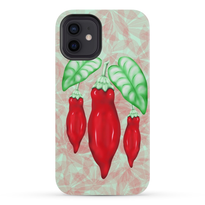 iPhone 12 mini StrongFit Red Hot Chilli Pepper Decorative Food Art by BluedarkArt