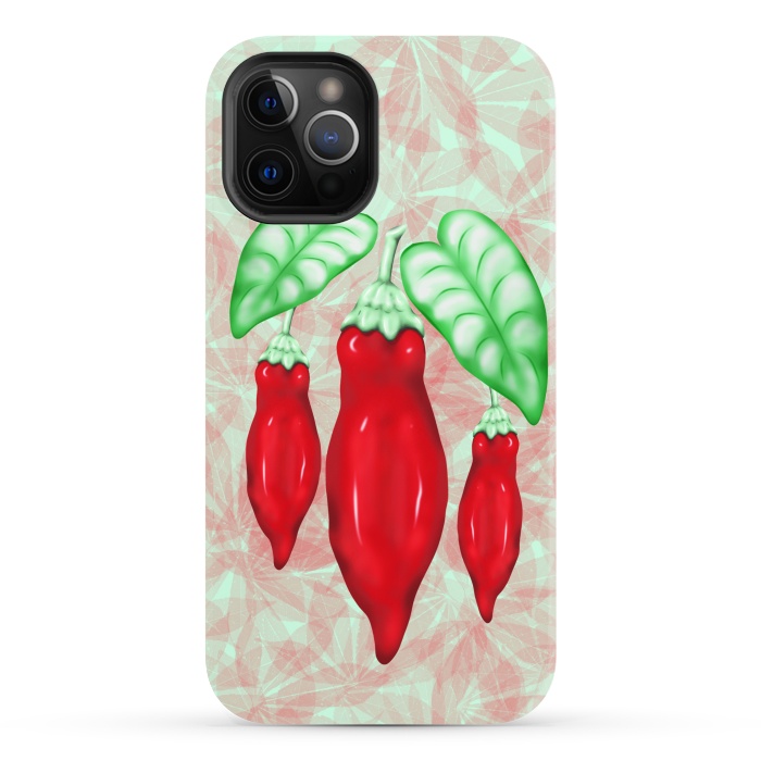 iPhone 12 Pro StrongFit Red Hot Chilli Pepper Decorative Food Art by BluedarkArt