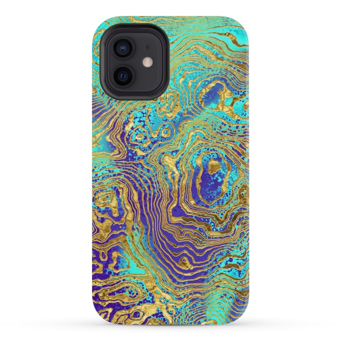 iPhone 12 mini StrongFit Abstract Marble IV by Art Design Works