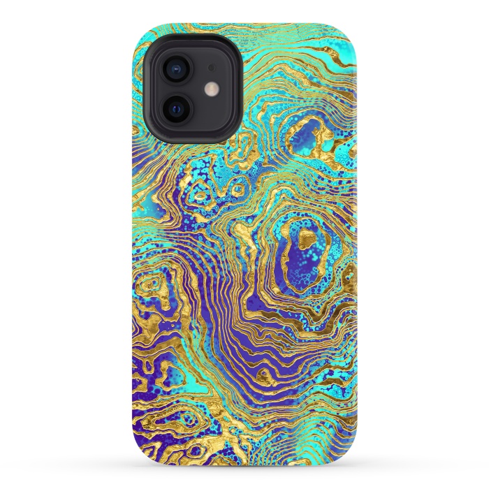 iPhone 12 StrongFit Abstract Marble IV by Art Design Works