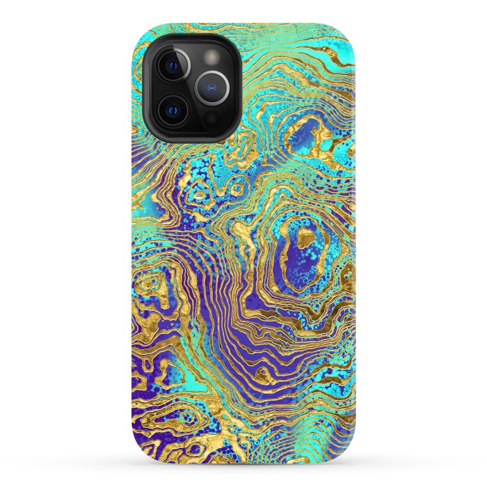 iPhone 12 Pro StrongFit Abstract Marble IV by Art Design Works
