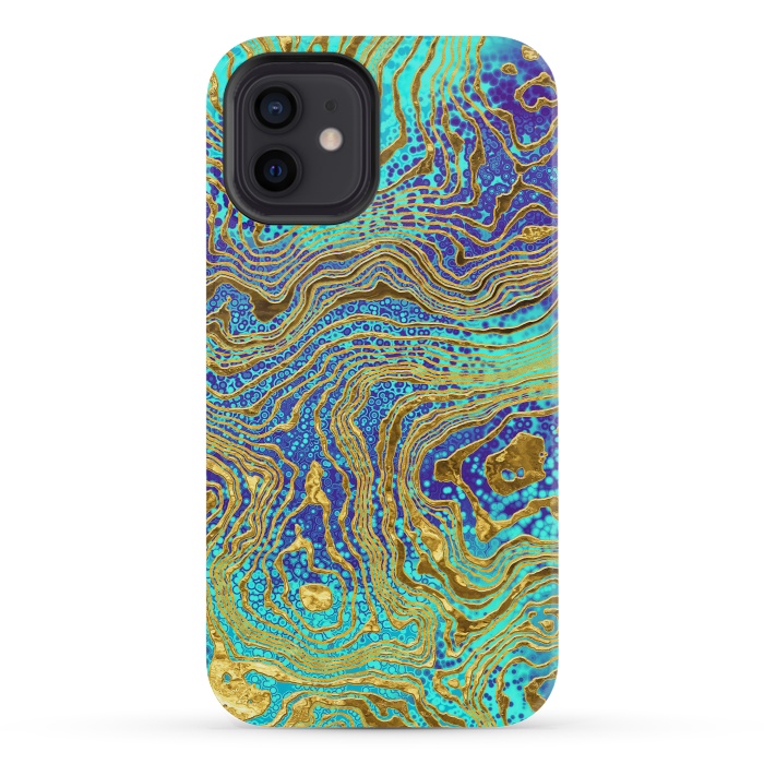 iPhone 12 mini StrongFit Abstract Marble III by Art Design Works