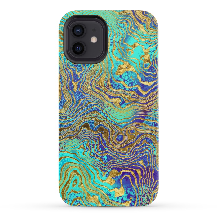 iPhone 12 mini StrongFit Abstract Marble V by Art Design Works