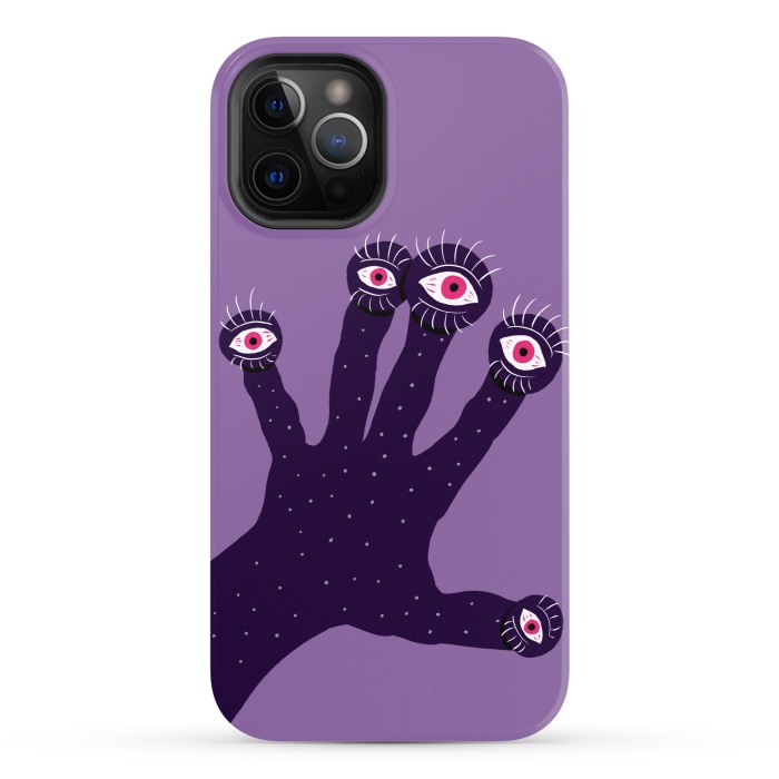 iPhone 12 Pro StrongFit Weird Hand With Watching Eyes by Boriana Giormova