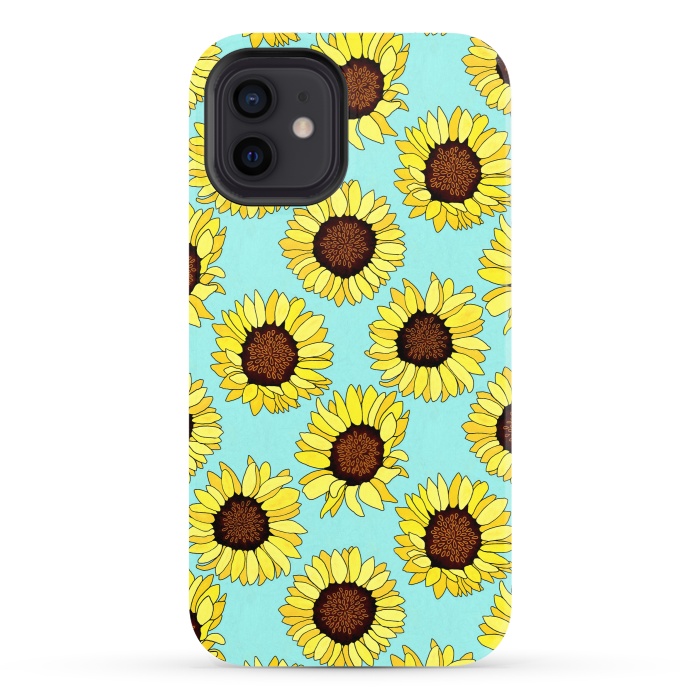 iPhone 12 StrongFit Aqua - Sunflowers Are The New Roses!  by Tigatiga