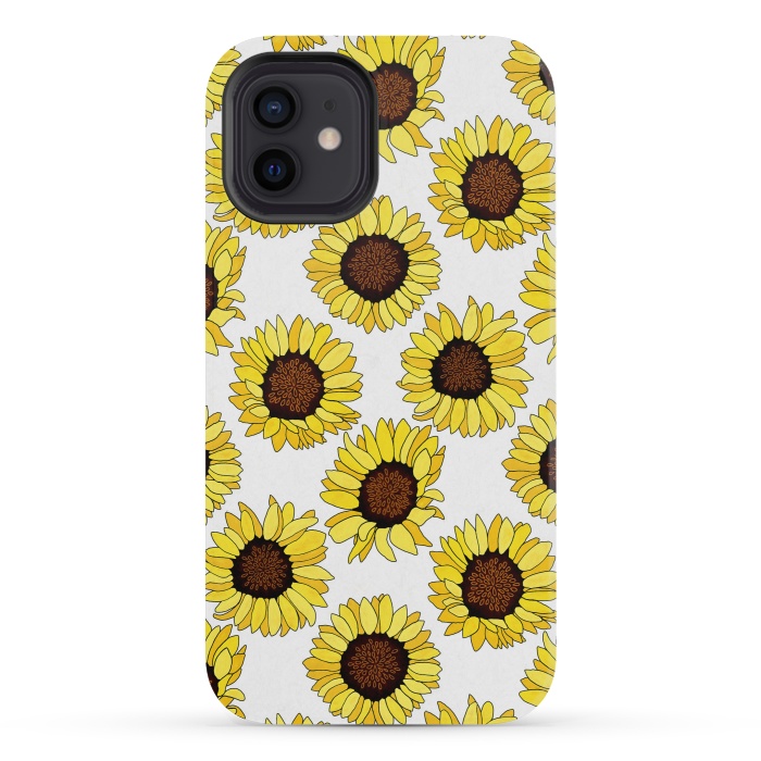 iPhone 12 mini StrongFit Sunflowers Are The new Roses! - White  by Tigatiga