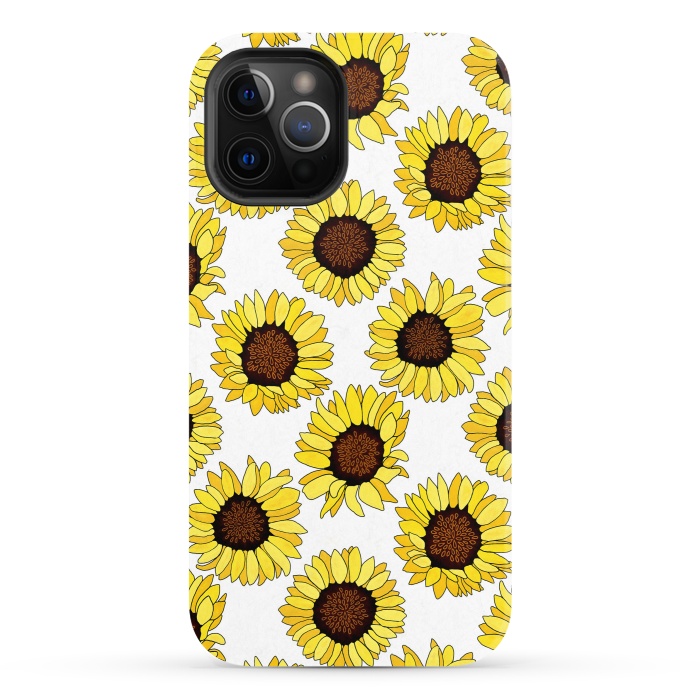 iPhone 12 Pro StrongFit Sunflowers Are The new Roses! - White  by Tigatiga