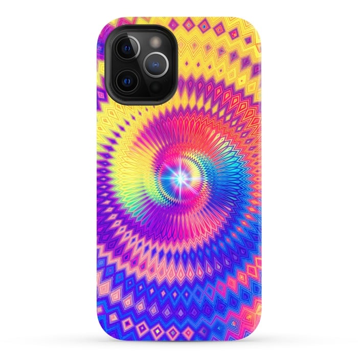 iPhone 12 Pro StrongFit Abstract Colorful Diamond Shape Circular Design by Art Design Works