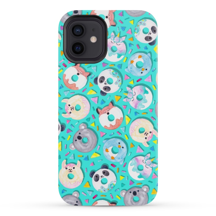 iPhone 12 mini StrongFit Animal Donut Confetti by gingerlique