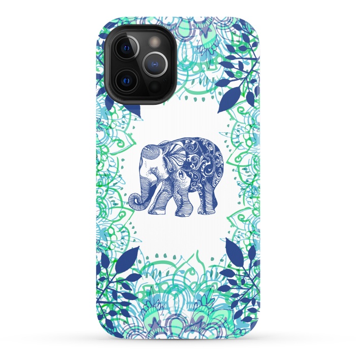 iPhone 12 Pro StrongFit Boho Elephant  by Rose Halsey