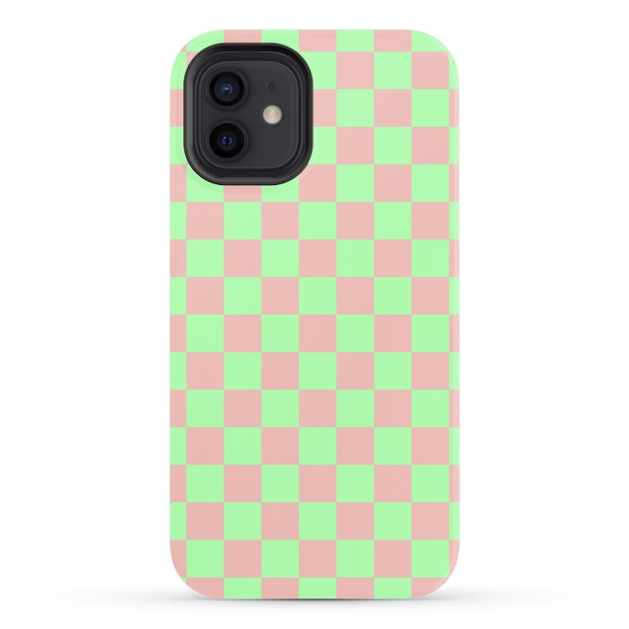 iPhone 12 StrongFit Checkered Pattern I by Art Design Works
