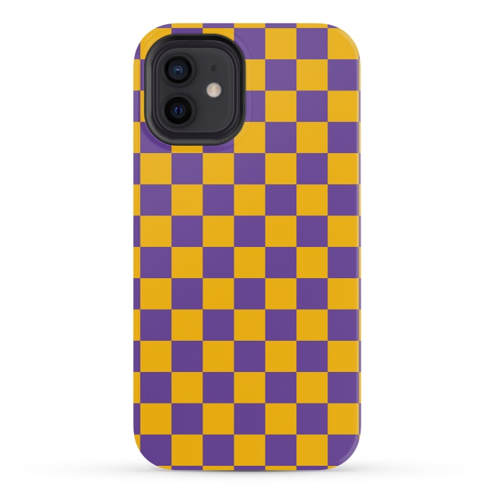 iPhone 12 mini StrongFit Checkered Pattern II by Art Design Works