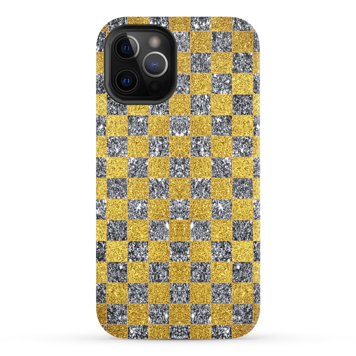 iPhone 12 Pro StrongFit Checkered Pattern X by Art Design Works