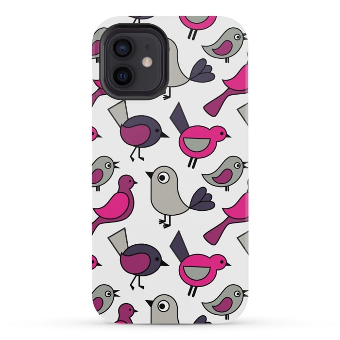 iPhone 12 mini StrongFit Cute birds by Martina