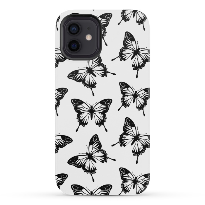 iPhone 12 mini StrongFit Elegant butterflies by Martina