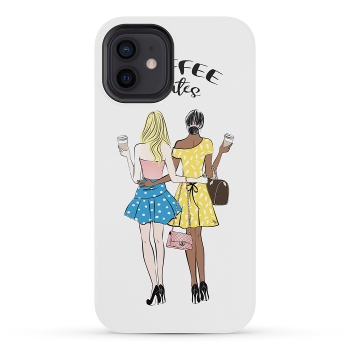 iPhone 12 mini StrongFit Coffee mates - dark skin by Martina