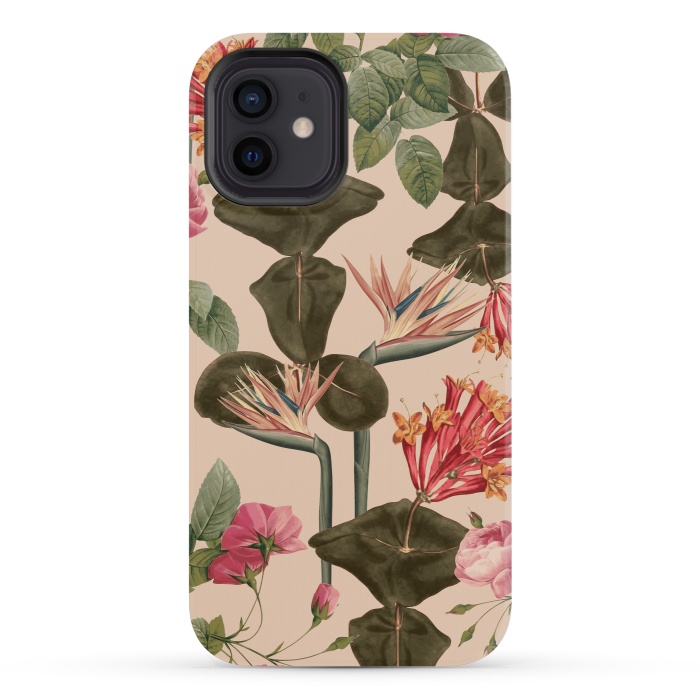 iPhone 12 mini StrongFit Wild Nature Pattern by Zala Farah