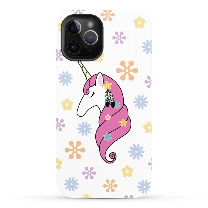 iPhone 12 Pro StrongFit Hippie Unicorn by Laura Nagel