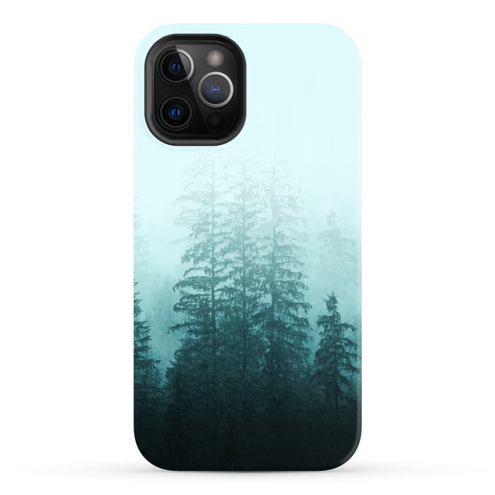 iPhone 12 Pro StrongFit Blue Coniferous Forest by Creativeaxle