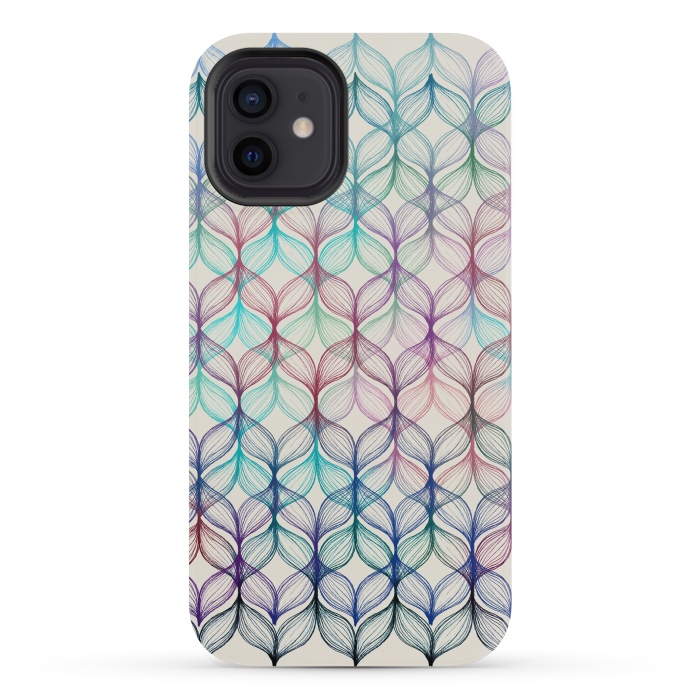 iPhone 12 mini StrongFit Mermaid's Braids - a colored pencil pattern by Micklyn Le Feuvre