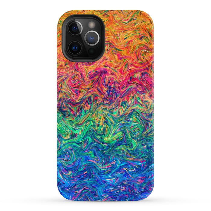 iPhone 12 Pro Max StrongFit Fluid Colors G249 by Medusa GraphicArt