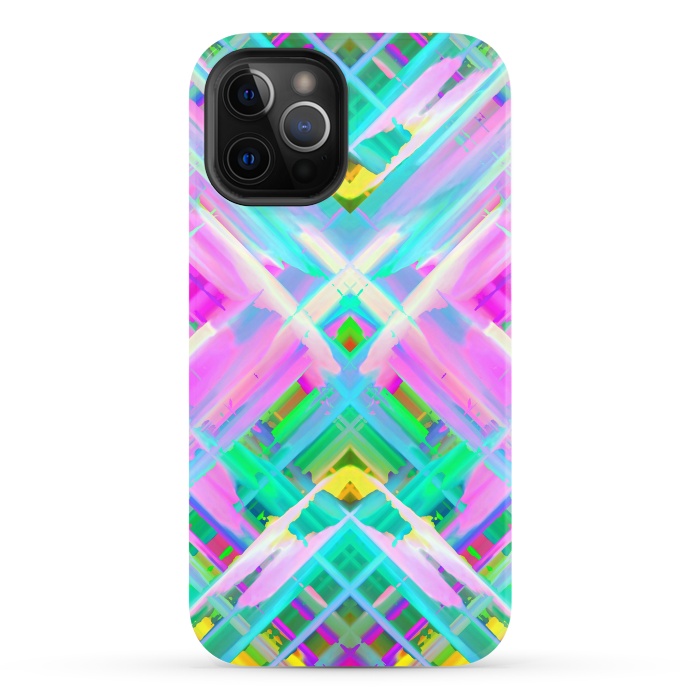 iPhone 12 Pro Max StrongFit Colorful digital art splashing G473 by Medusa GraphicArt