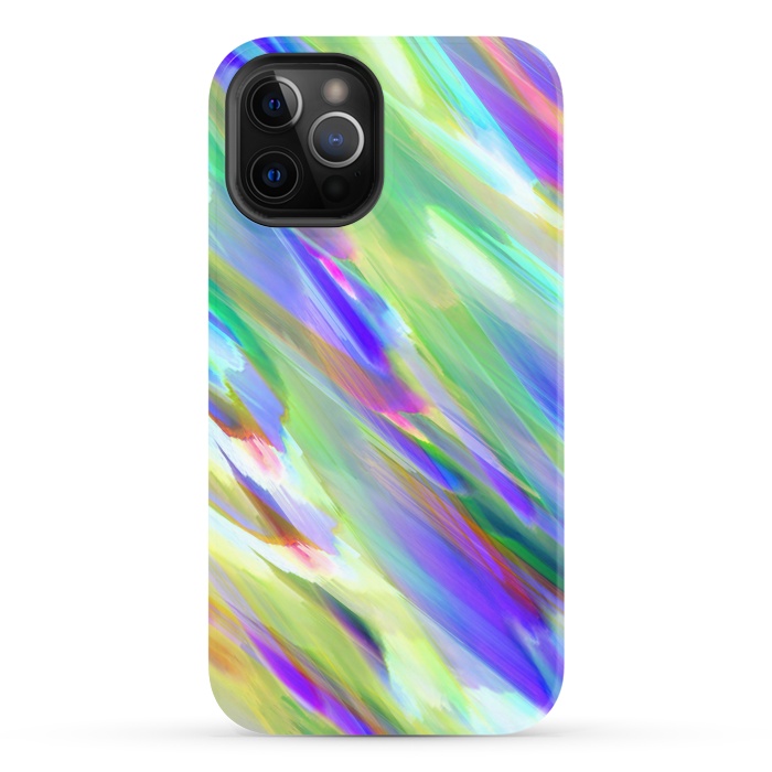 iPhone 12 Pro StrongFit Colorful digital art splashing G401 by Medusa GraphicArt