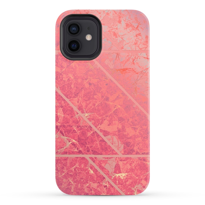 iPhone 12 StrongFit Pink Marble Texture G281 by Medusa GraphicArt