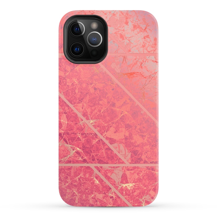 iPhone 12 Pro StrongFit Pink Marble Texture G281 by Medusa GraphicArt