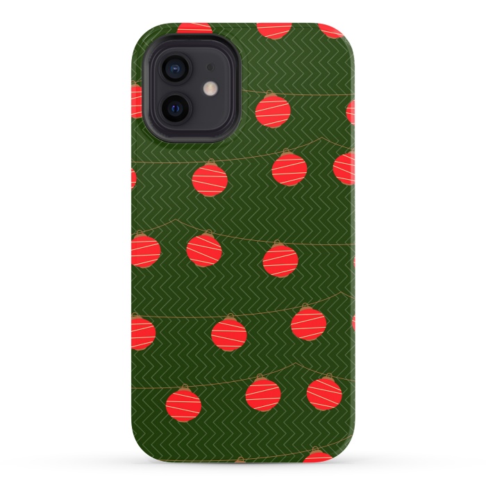 iPhone 12 StrongFit RED LIGHTS PATTERN by MALLIKA