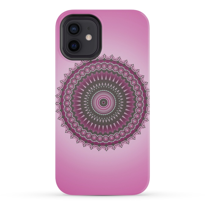 iPhone 12 mini StrongFit Pink Mandala Ornament 2 by Andrea Haase