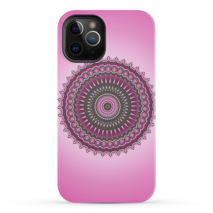 iPhone 12 Pro StrongFit Pink Mandala Ornament 2 by Andrea Haase