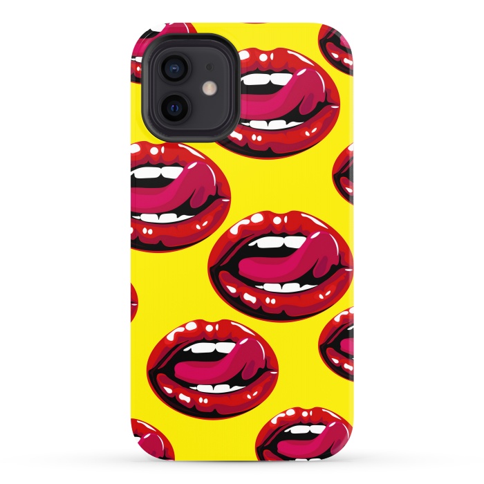 iPhone 12 StrongFit red lips design by MALLIKA