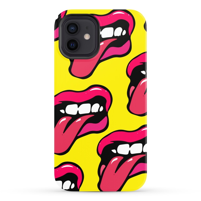 iPhone 12 StrongFit crazy lips design by MALLIKA