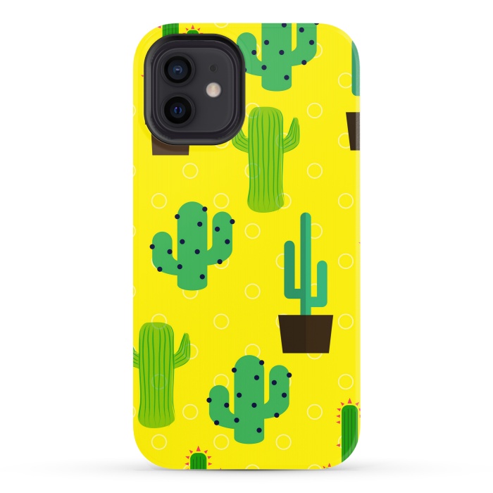 iPhone 12 StrongFit cactus pattern by MALLIKA
