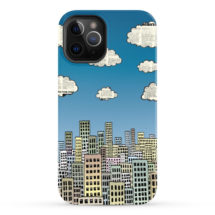 iPhone 12 Pro StrongFit The city of paper clouds by Mangulica