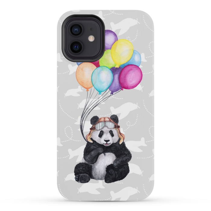 iPhone 12 mini StrongFit Aviator Panda by gingerlique