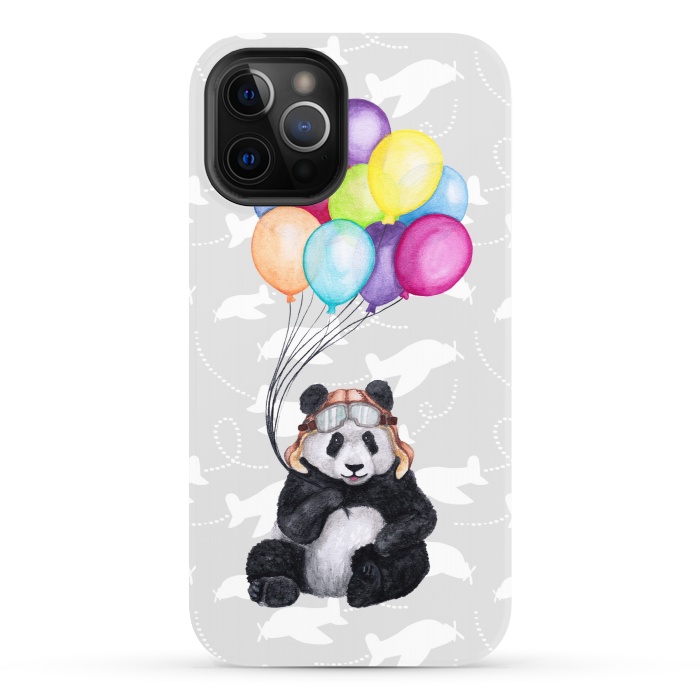 iPhone 12 Pro StrongFit Aviator Panda by gingerlique