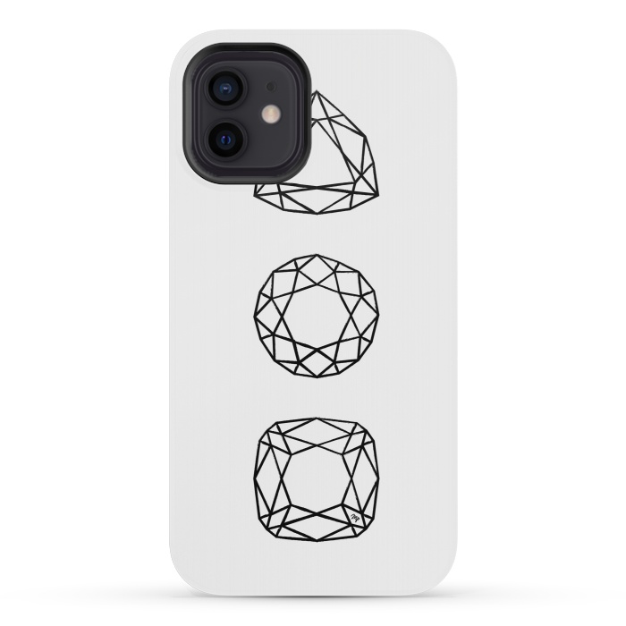 iPhone 12 mini StrongFit Black Diamonds by Martina