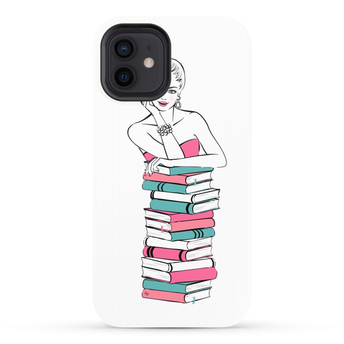 iPhone 12 StrongFit Lady Bookworm by Martina