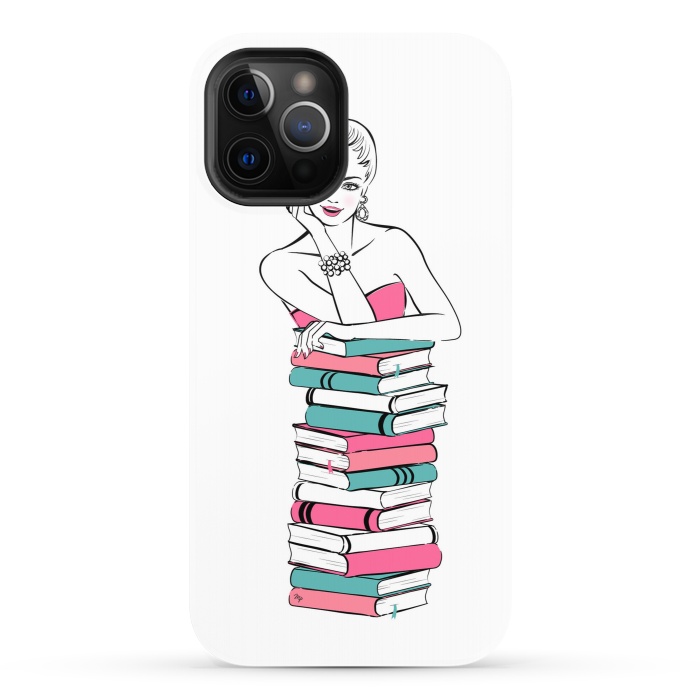 iPhone 12 Pro StrongFit Lady Bookworm by Martina