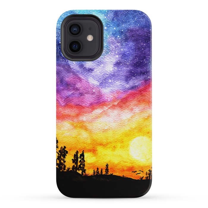 iPhone 12 mini StrongFit Galaxy Sunset Dream  by Tigatiga