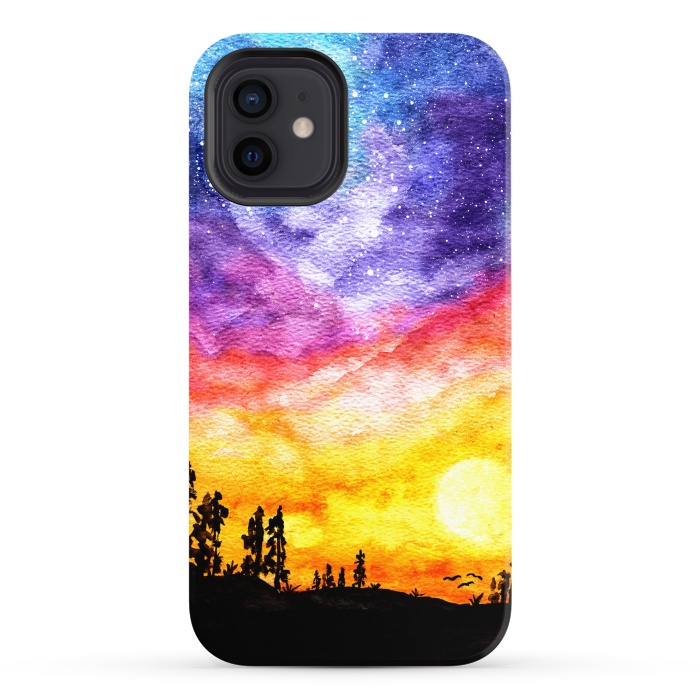 iPhone 12 StrongFit Galaxy Sunset Dream  by Tigatiga