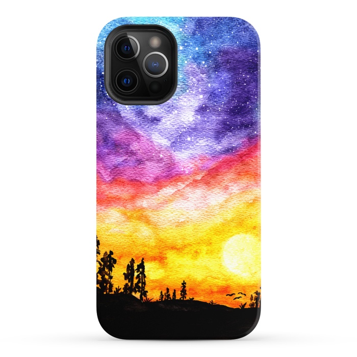 iPhone 12 Pro StrongFit Galaxy Sunset Dream  by Tigatiga